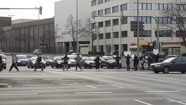 Ampel-Aktion für Tierrechte