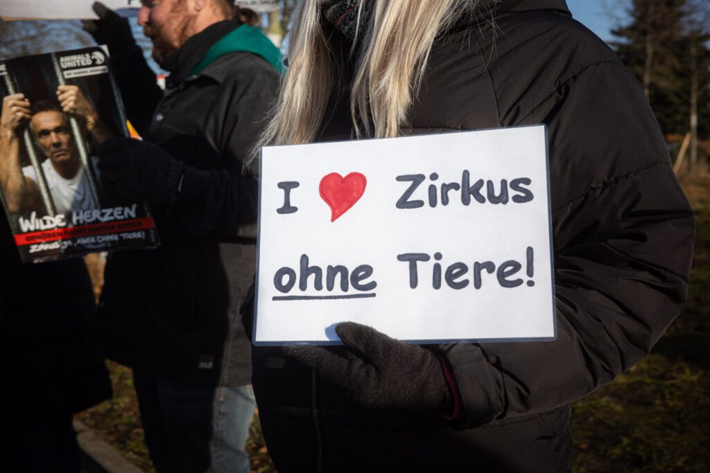 Bilder von der Zirkus Demo in Nürnberg vom 17.12.23